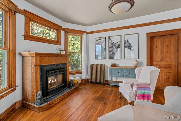 Fireplace, Interior, Wood Texture Flooring