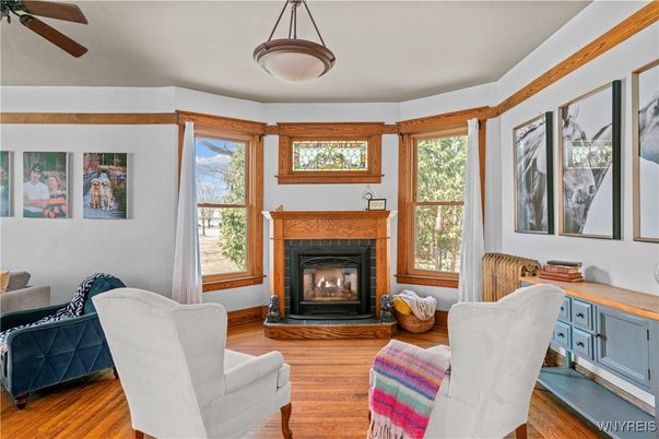 Fireplace, Interior, Wood Texture Flooring