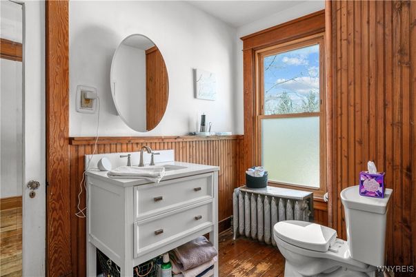 Bathroom, Interior, Wood Texture Flooring, Wooden Walls