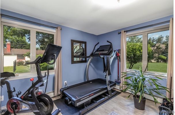 Fitness Equipment, Interior, Wood Texture Flooring
