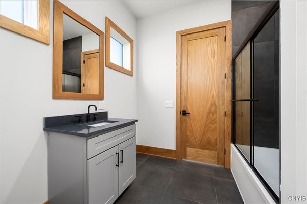 Bathroom, Dual Sink Vanities, Glass Shower, Interior