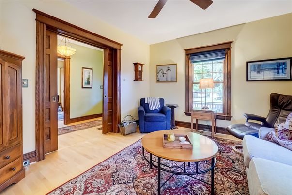 Interior, Living room, Pendant Lights, Wood Texture Flooring