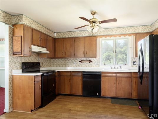 Interior, Kitchen, Wood Texture Flooring