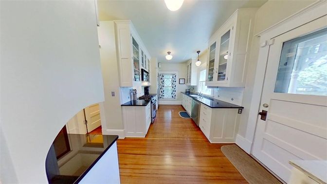 Interior, Kitchen, Wood Texture Flooring