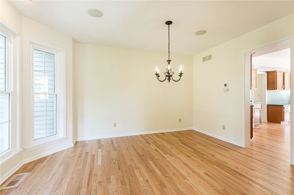 Chandelier, Empty room, Interior, Wood Texture Flooring