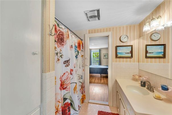 Bathroom, Interior, Wood Texture Flooring