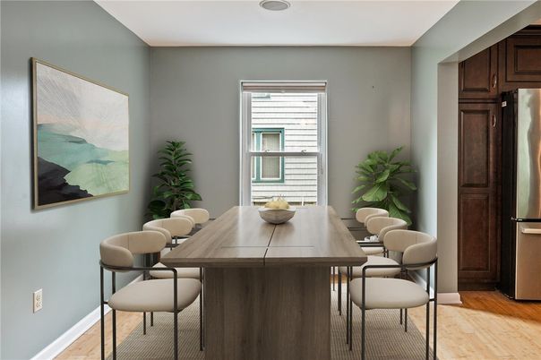 Dining room, Interior, Wood Texture Flooring