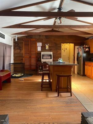 Interior, Kitchen, Wooden Beams, Wood Texture Flooring, Wooden Walls