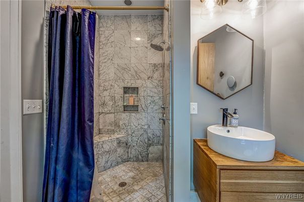 Bathroom, Interior, Marble Walls