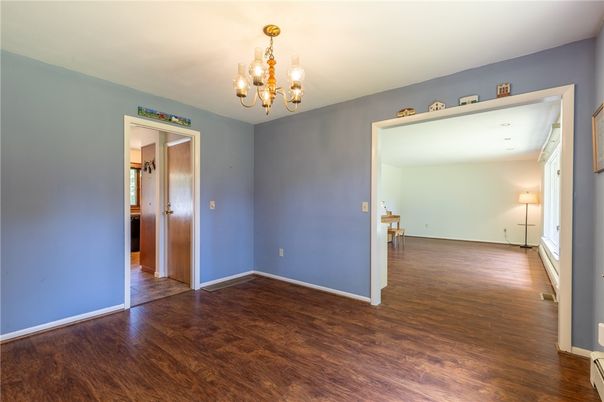Chandelier, Empty room, Interior, Wood Texture Flooring