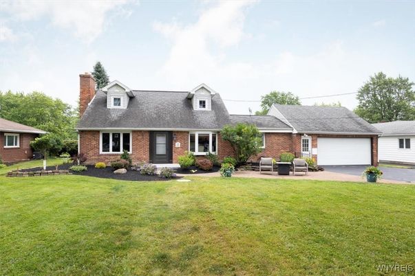 Attached, Exterior, Facade, Brick Facade, Cape Cod