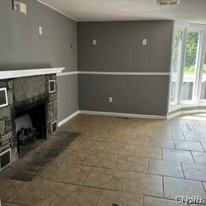 Empty room, Fireplace, Interior