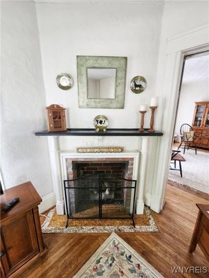 Fireplace, Interior, Wood Texture Flooring