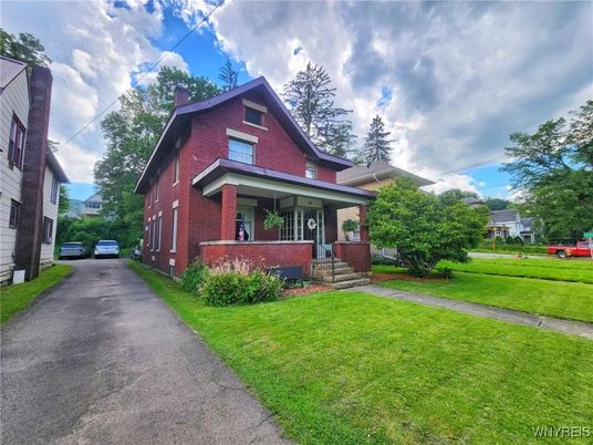 Backyard, Exterior, Facade, Brick Facade, Queen Anne Victorian