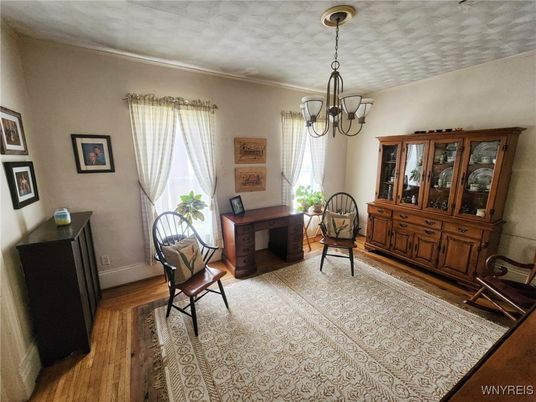 Chandelier, Home Office, Interior, Wood Texture Flooring