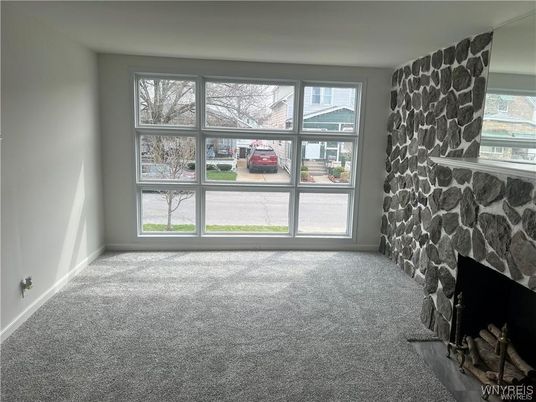 Empty room, Fireplace, Interior