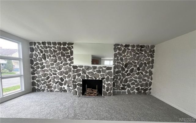 Empty room, Fireplace, Interior, Stone Walls