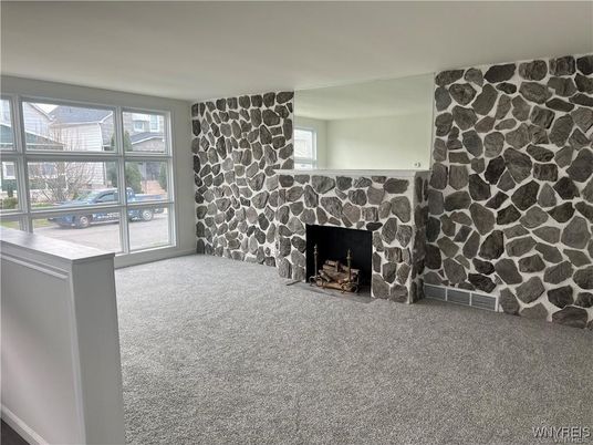 Empty room, Fireplace, Interior, Stone Walls