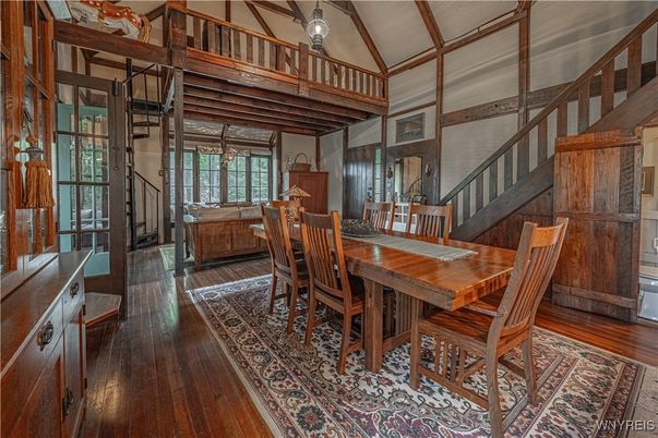 Dining room, Interior, Wood Texture Flooring