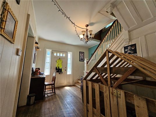 Chandelier, Interior, Wood Texture Flooring