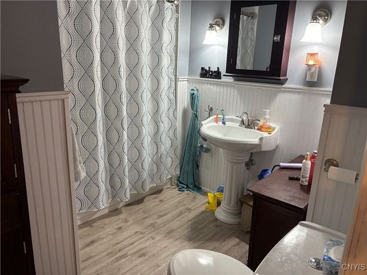 Bathroom, Interior, Wood Texture Flooring