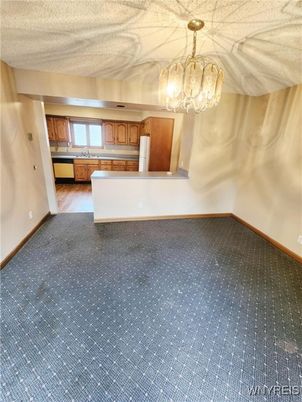 Chandelier, Empty room, Interior, Kitchen