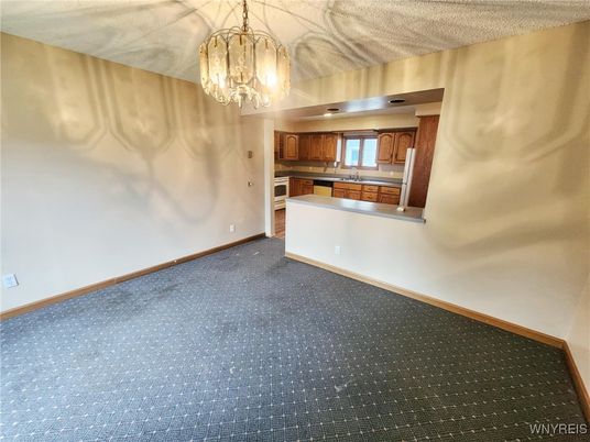Chandelier, Empty room, Interior, Kitchen