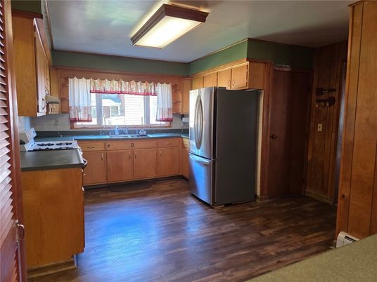 Interior, Kitchen, Wood Texture Flooring