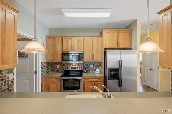 Interior, Kitchen, Pendant Lights, Wood Texture Flooring