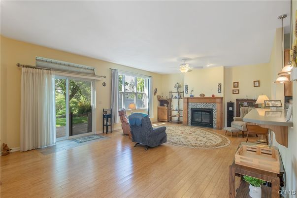 Fireplace, Interior, Wood Texture Flooring
