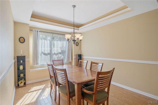 Chandelier, Dining room, Interior, Pendant Lights, Wood Texture Flooring