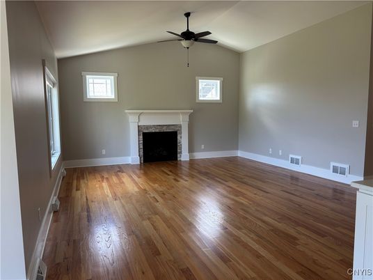 Empty room, Fireplace, Interior, Wood Texture Flooring