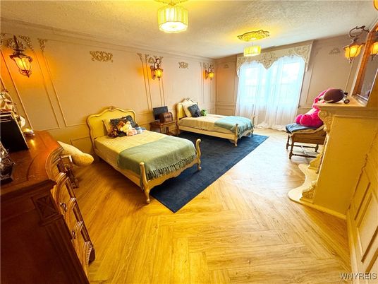 Bedroom, Interior, Wood Texture Flooring