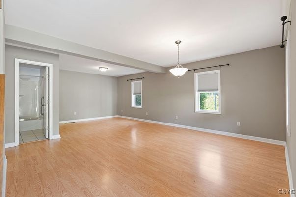 Bathroom, Empty room, Interior, Pendant Lights, Wood Texture Flooring