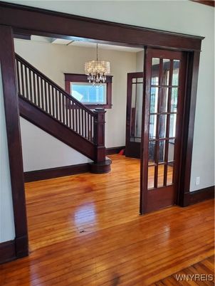 Chandelier, Interior, Wood Texture Flooring