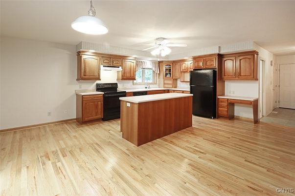 Interior, Kitchen, Wood Texture Flooring