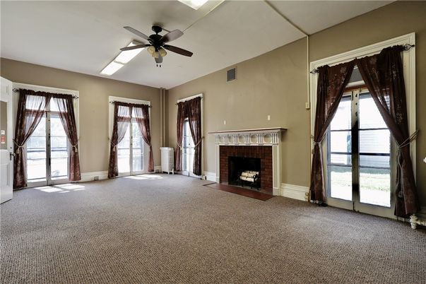 Empty room, Fireplace, Interior