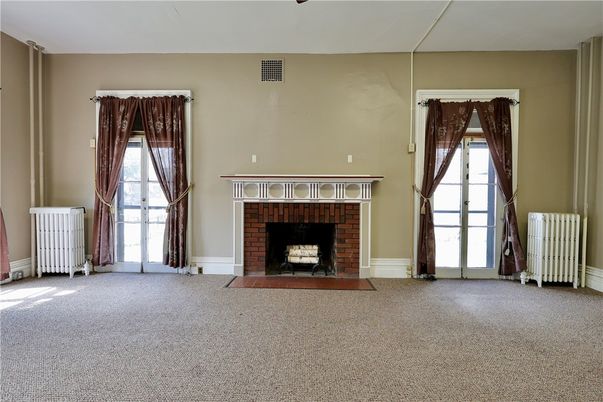 Empty room, Fireplace, Interior