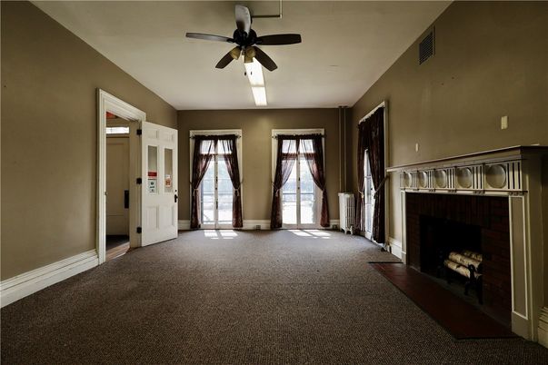 Empty room, Fireplace, Interior