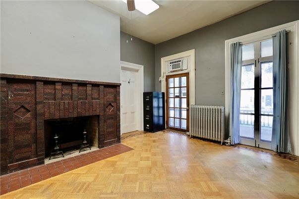 Empty room, Fireplace, Interior, Wood Texture Flooring