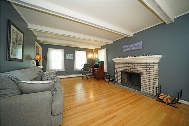 Fireplace, Home Office, Interior, Living room, Wood Texture Flooring