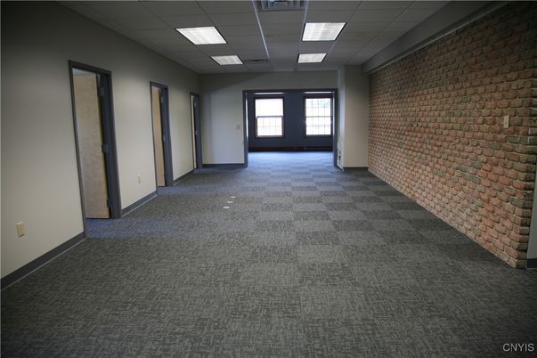 Empty room, Interior, Recessed Lighting, Stone Walls