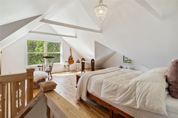 Bedroom, Chandelier, Interior, Wood Texture Flooring