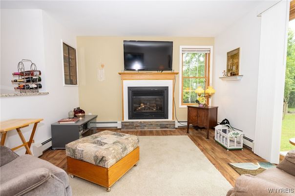 Fireplace, Interior, Wood Texture Flooring