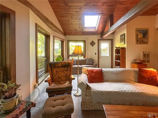 Dining room, Fireplace, Interior, Pendant Lights, Wooden Beams, Wood Texture Flooring
