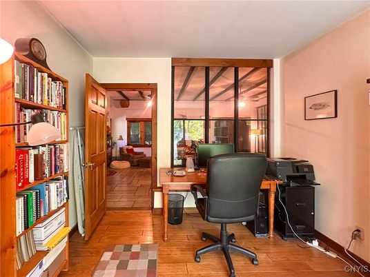 Bathroom, Interior, Recessed Lighting, Wooden Ceilings, Wood Texture Flooring