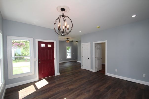 Chandelier, Interior, Recessed Lighting, Wood Texture Flooring