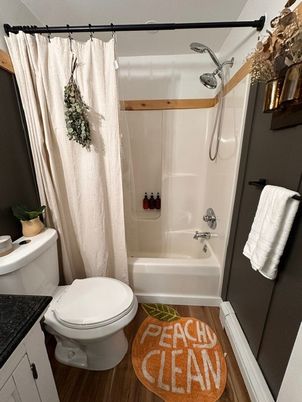 Bathroom, Interior, Wood Texture Flooring