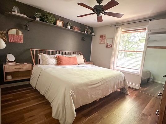 Bedroom, Interior, Wood Texture Flooring