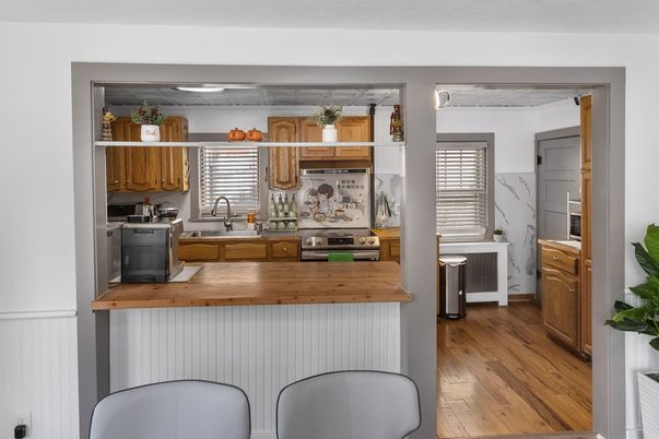 Interior, Kitchen, Wood Texture Flooring